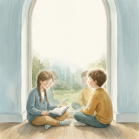 Soft Watercolor Children Book Illustration