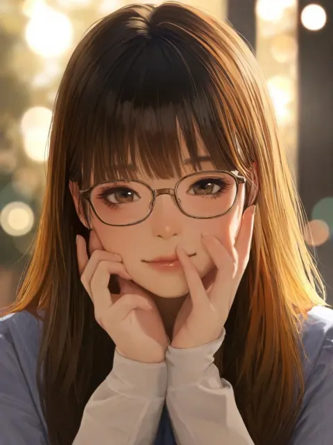 Golden Hour Anime Portrait