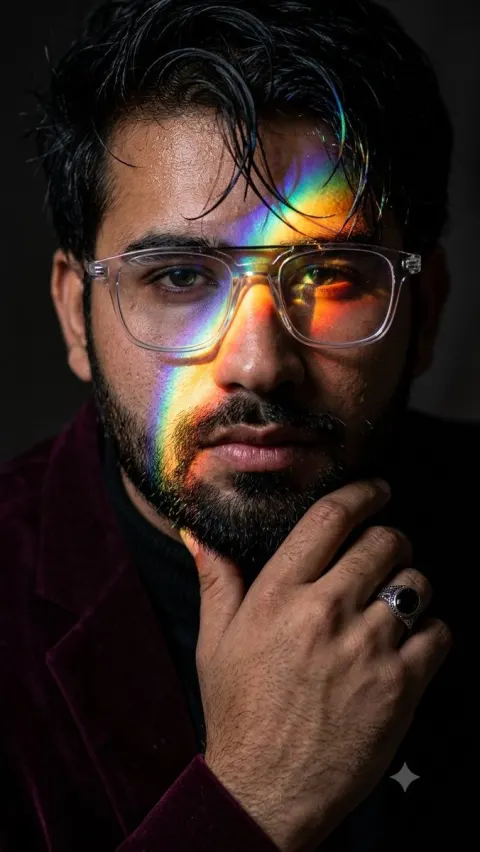 Neon Noir Fashion Portrait
