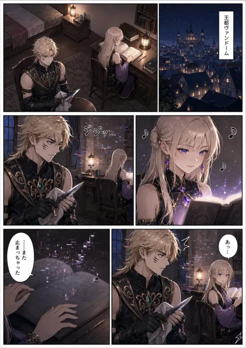 Assassin Watches Scholar Read Magic Book