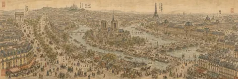 Qingming Style Paris Panorama