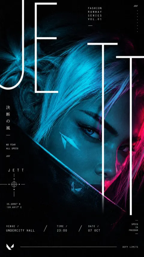 Avant-Garde Neon Runway Fashion Poster
