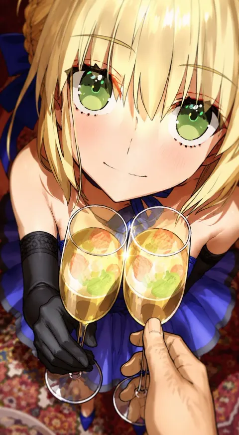 Blonde Knight Champagne Toast POV