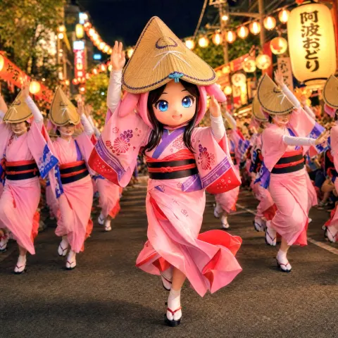 Awa Odori Night Festival Dance
