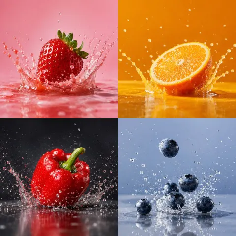 Fresh Fruit Splash High Speed Capture