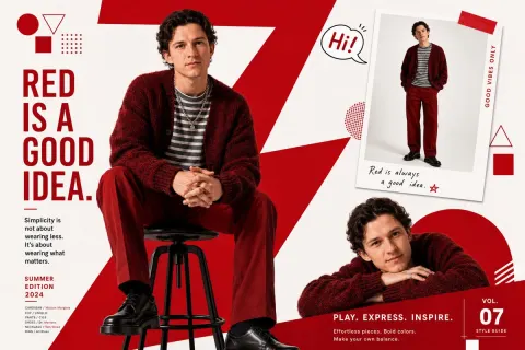 Red Fashion Editorial Spread