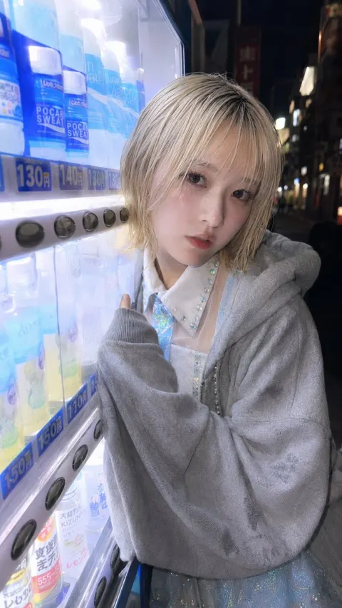 Night Vending Machine Street Snap