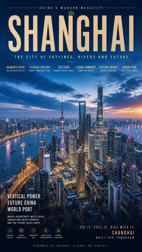 Shanghai Futuristic Skyline City Brand