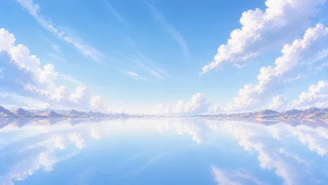 Cinematic Anime Mirror Lake Background