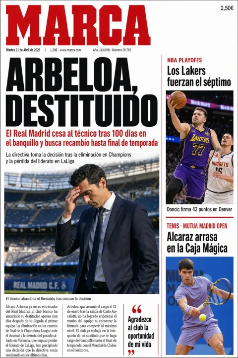 Spanish Sports Newspaper Front Page Design