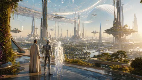 Three Figures Watch Future City
