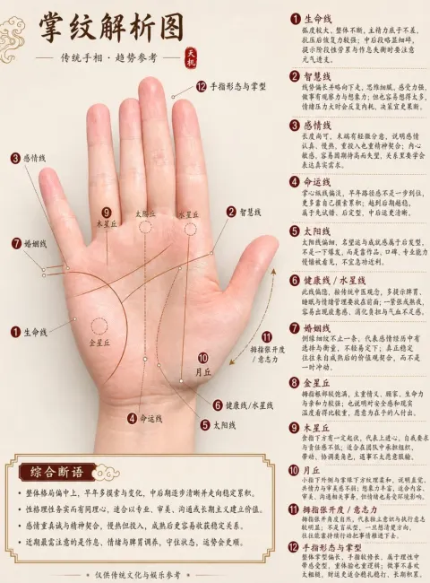 Palmistry Analysis Chart