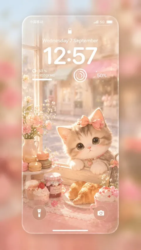 Dreamy Kitten iOS Lock Screen Wallpaper
