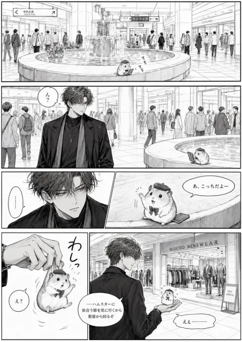 Mall Encounter with Tiny Hamster