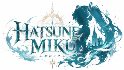 Hatsune Miku JRPG Fantasy Logo Splash