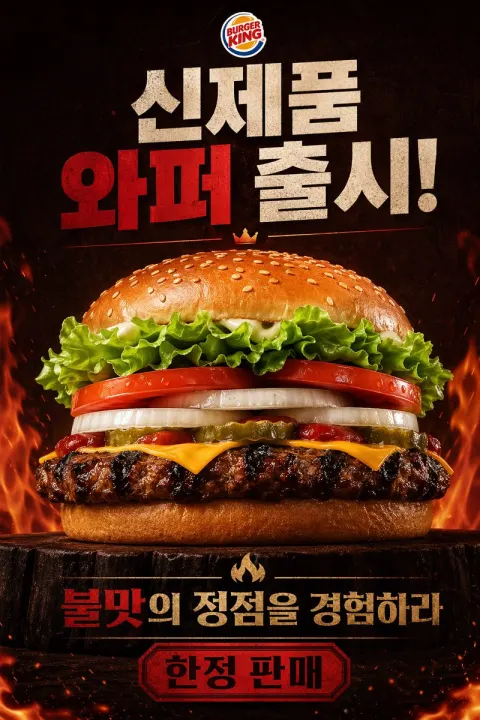 Burger King Fiery Whopper Poster