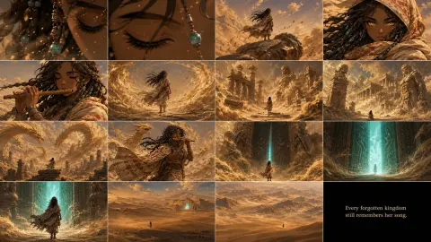 Desert Bard Cinematic Storyboard Art