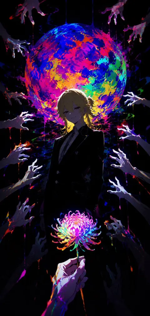 Dark Psychedelic Anime Deity