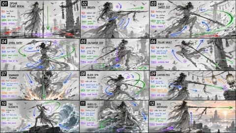 Spear Warrior Anime Storyboard