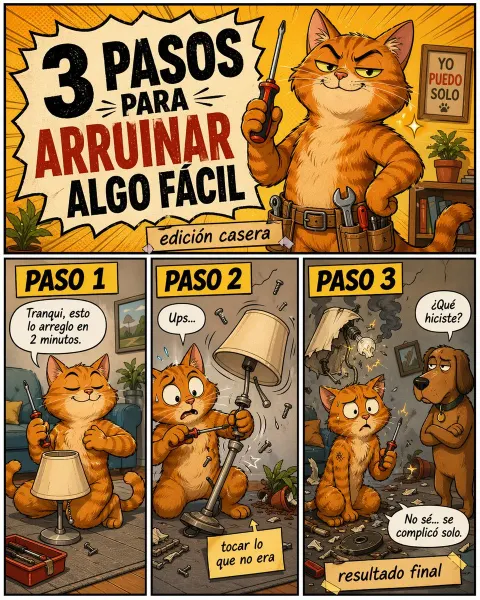 Cat Handyman DIY Disaster Comic