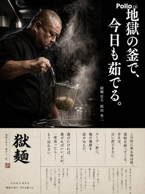 Dark Ramen Chef Poster