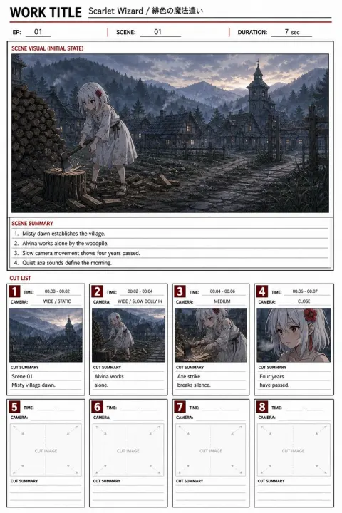 Scarlet Wizard Storyboard