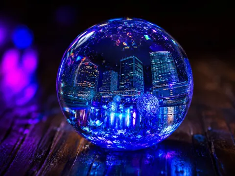 Cyberpunk Resin Orb Diorama