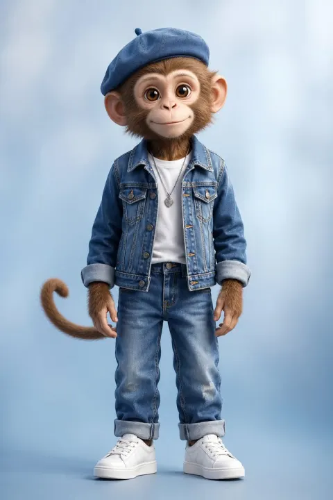 Stylish Monkey Fashion Portrait