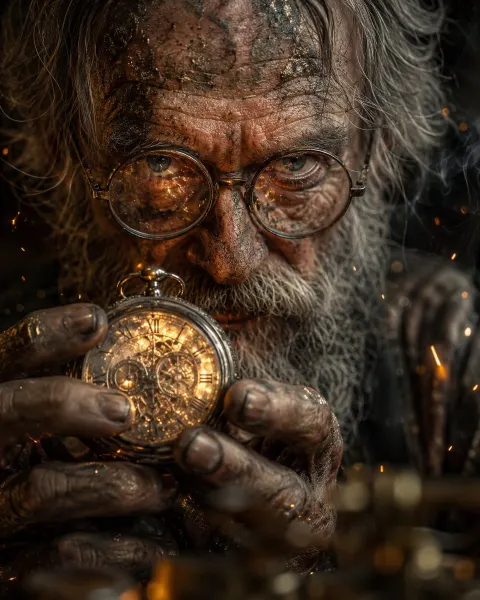 Mystical Elder with Golden Artifact