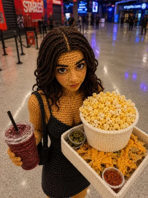 Crochet Doll Cinema Snacks