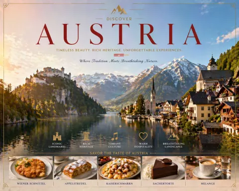 Austria Vintage Luxury Travel Poster