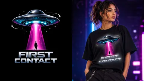 UFO First Contact Tee Design