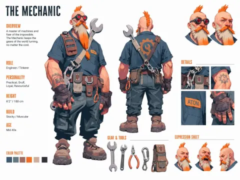 The Mechanic Character Sheet