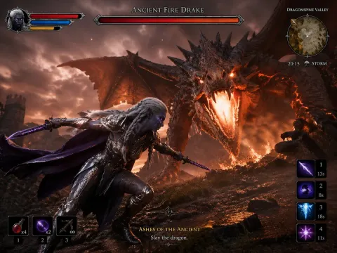 Epic Dark Fantasy RPG Boss Fight