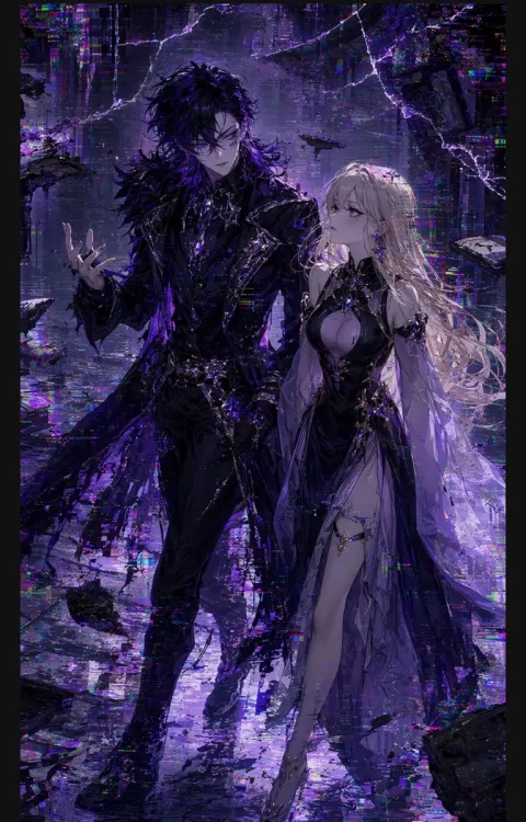 Cyberpunk Duo in Shattered City