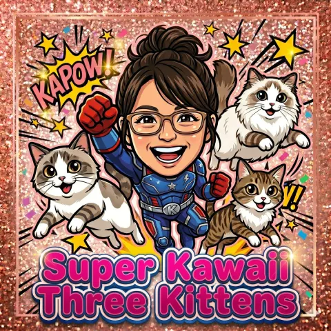 Kawaii Hero Kittens Unite