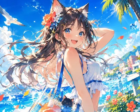 Summer Cat Ears Burst