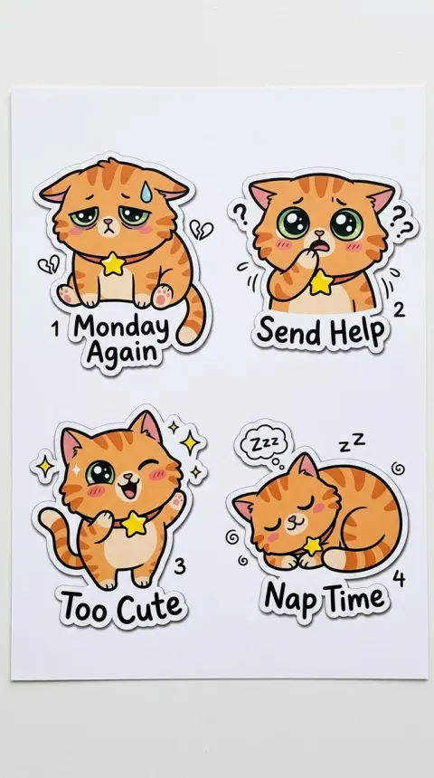 Cat Sticker Mood Pack