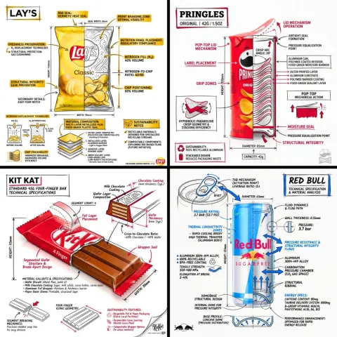 Snack Technical Infographic Design