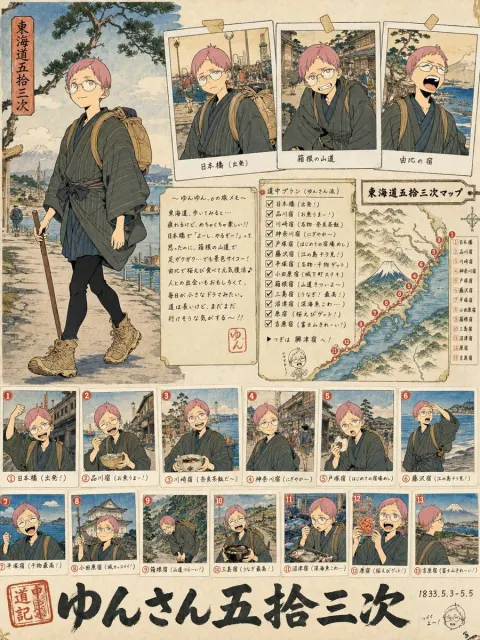 Ukiyo-e Tokaido Travel Diary