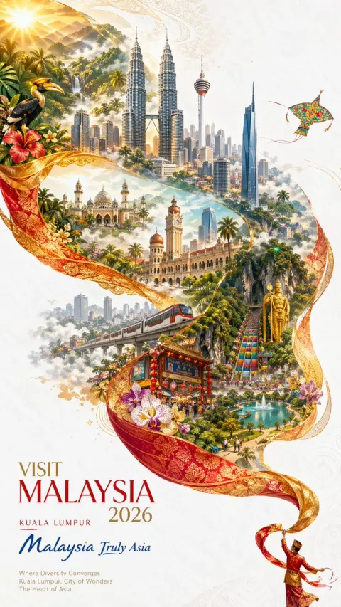 Luxury Malaysia Travel Poster Art