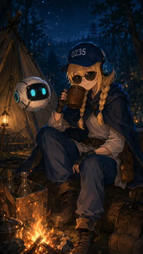 Alchemist's Starry Campfire Night