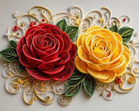 Exquisite 3D Paper Art Rose