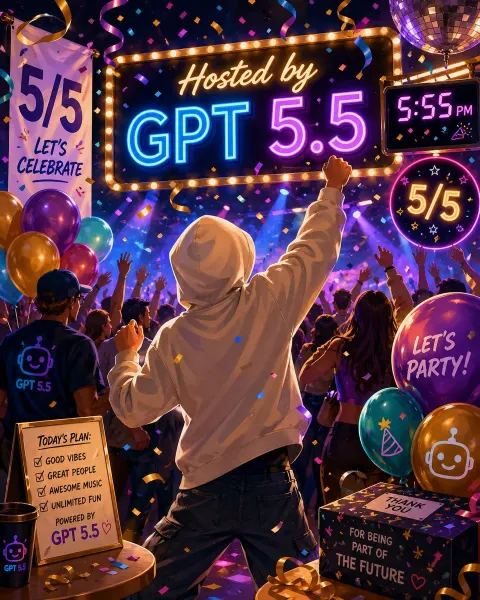 Vibrant GPT Celebration Party Poster