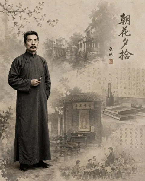 Lu Xun Dawn Blossoms Portrait