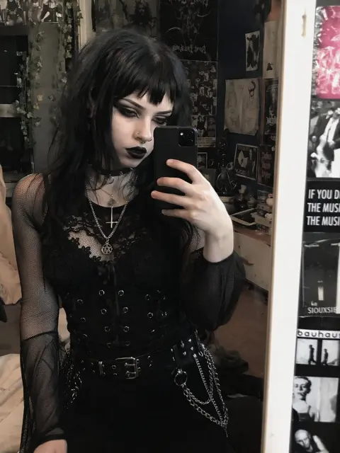 Transform Appearance To Trad Goth