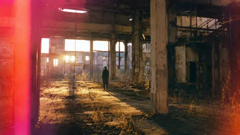 Golden Hour Abandoned Warehouse