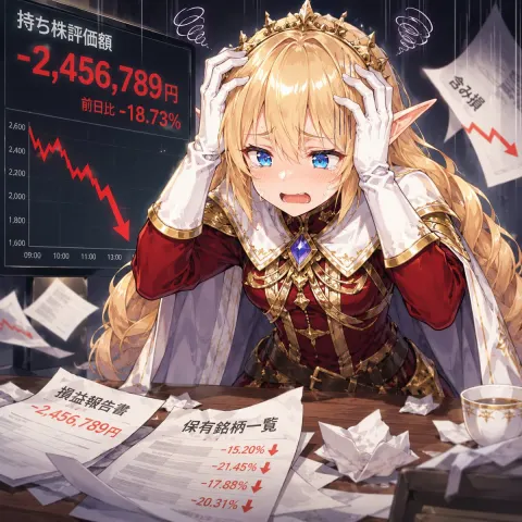 Elf Queen Stock Market Crash Panic