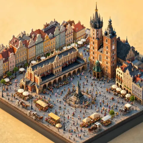 Krakow Square Miniature Wonder