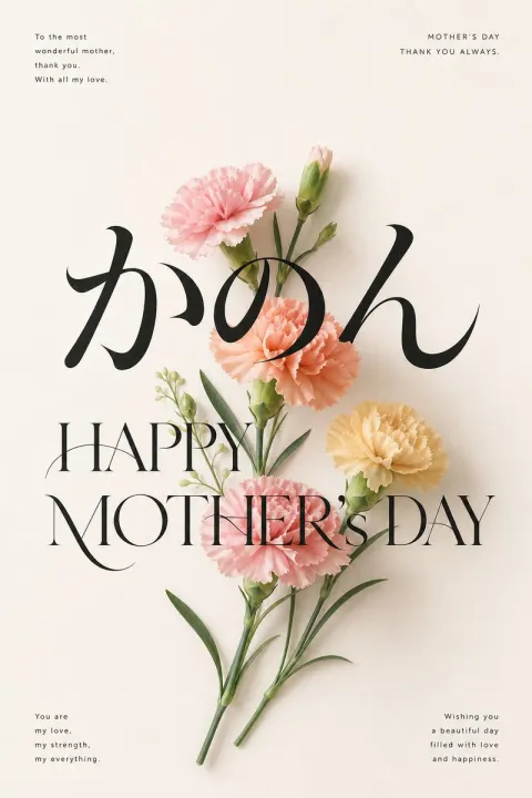 Minimalist Mother's Day Carnation Poster